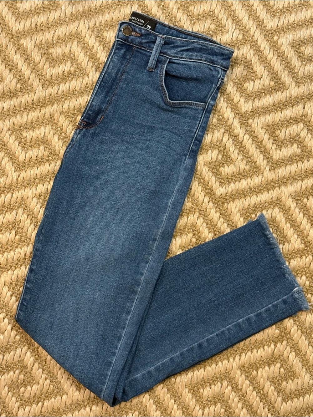 Just Black Denim High-Rise Cropped Straight Jean